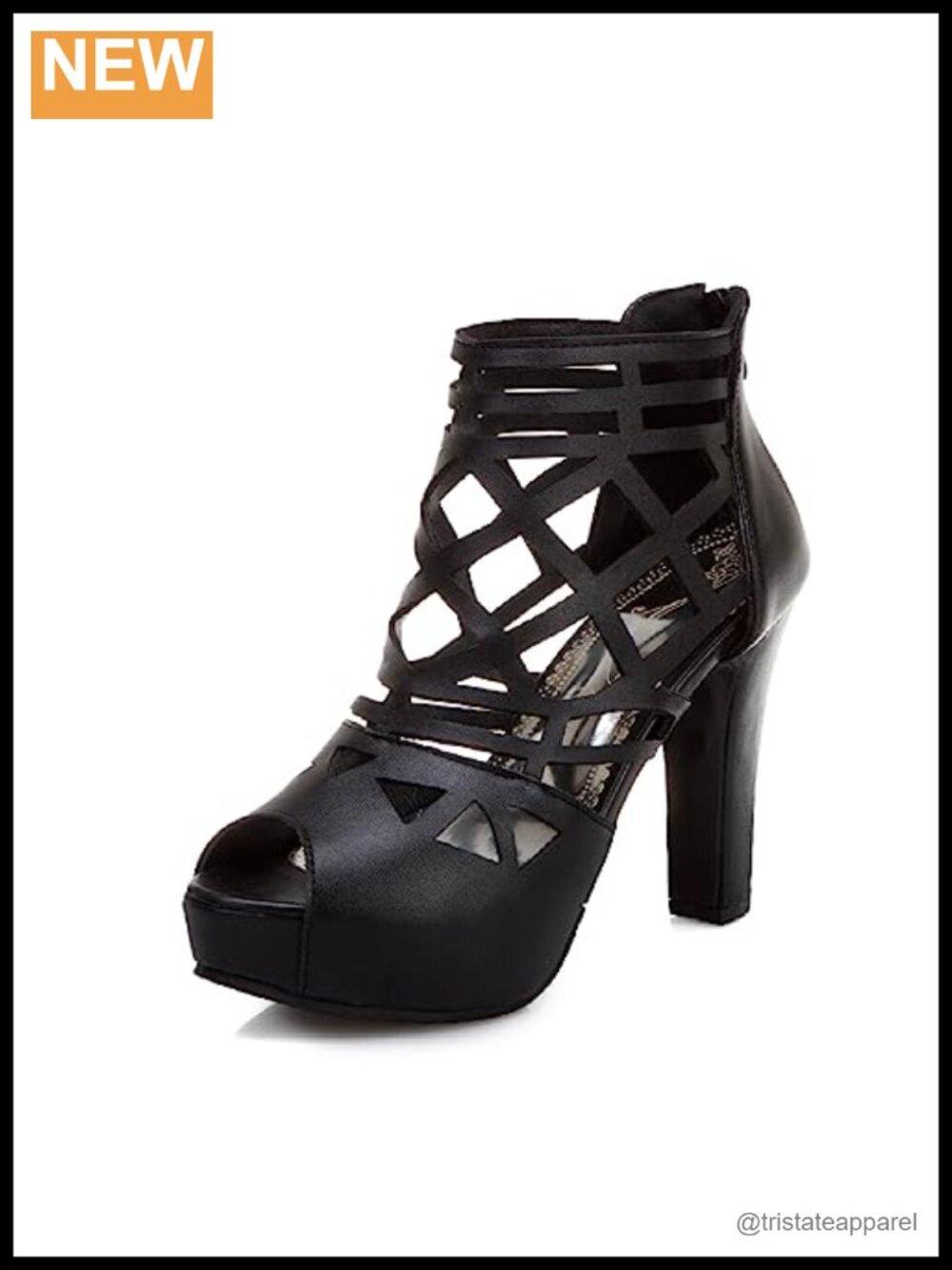 Women's Platform Block Heel Peep Toe Sandals Zip Ankle Strap Party Evening Shoes